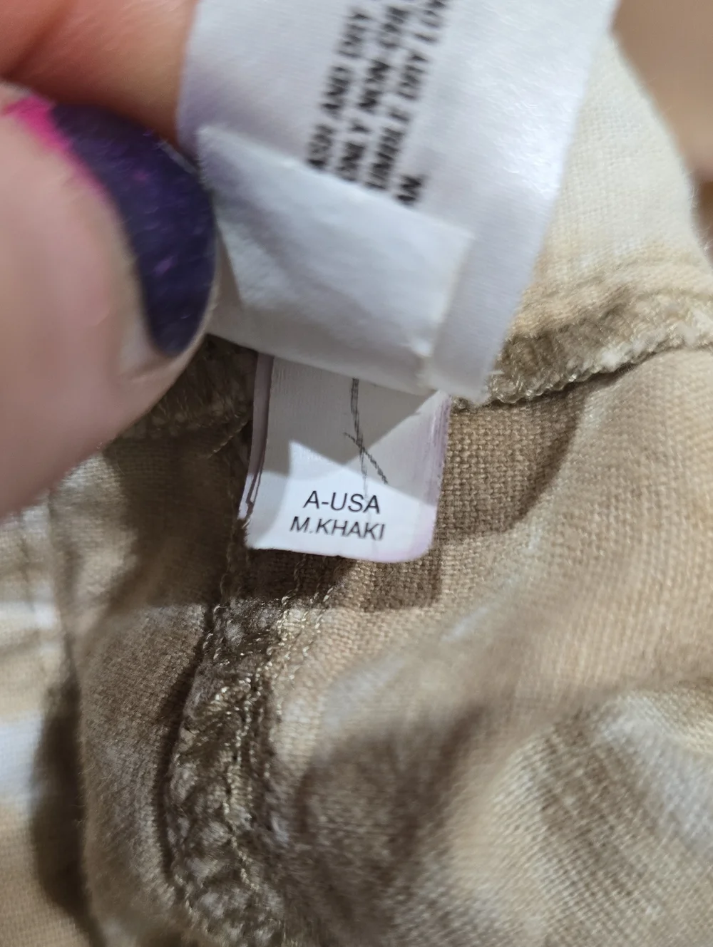 GAP Beige and White Tie-Dye Bermuda Shorts